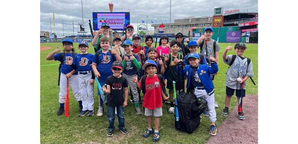 Peter J Foley Little League players  at the Hartford Yard Goats, June 1, 2025
